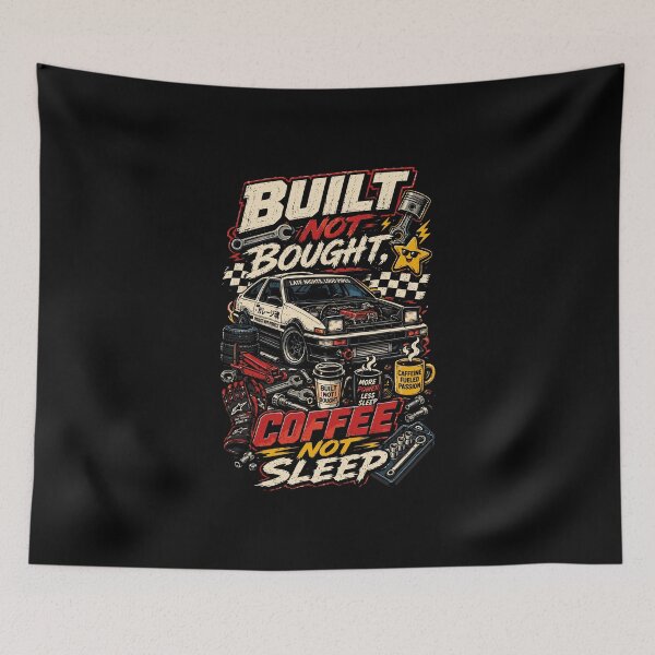 Item preview, Built Not Bought Coffee Not Sleep  designed and sold by RAS-77.