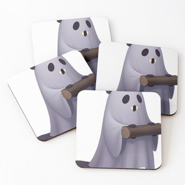 Item preview, Ghost Beaver with Wooden Log designed and sold by IllumeInk.