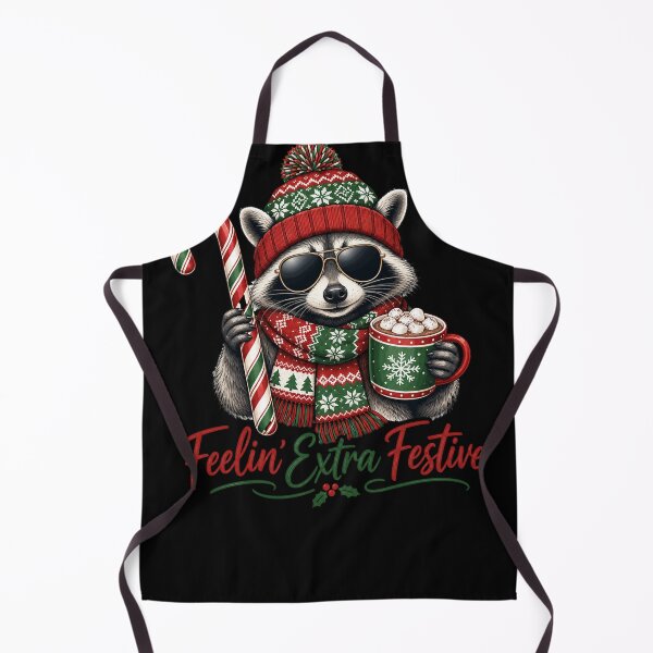 Item preview, Feelin Extra Festive Christmas Raccoon Candy Cane Cocoa Comfort Colors For Men Women Music designed and sold by AndyMcGuire.