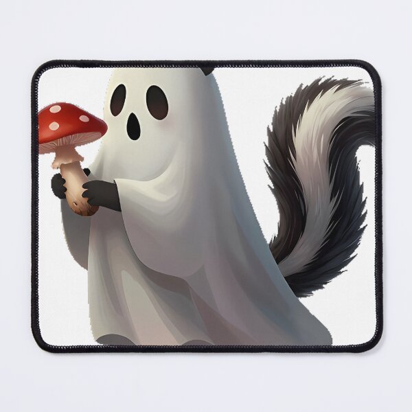 Item preview, Ghost Skunk with Toadstool designed and sold by IllumeInk.