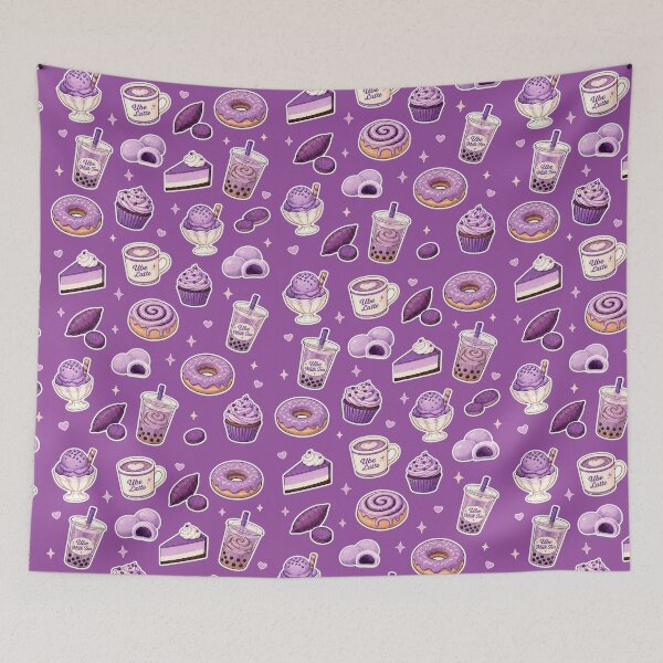 Item preview, Purple Yam Ube Sweets Collection - Filipino Food Illustration designed and sold by merchxwear.