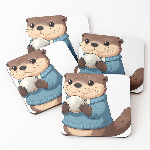 Item preview, River Otter in Dusty Blue Sweater designed and sold by pumsquare.