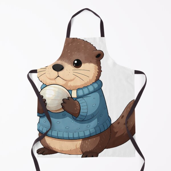 Item preview, River Otter in Dusty Blue Sweater designed and sold by pumsquare.