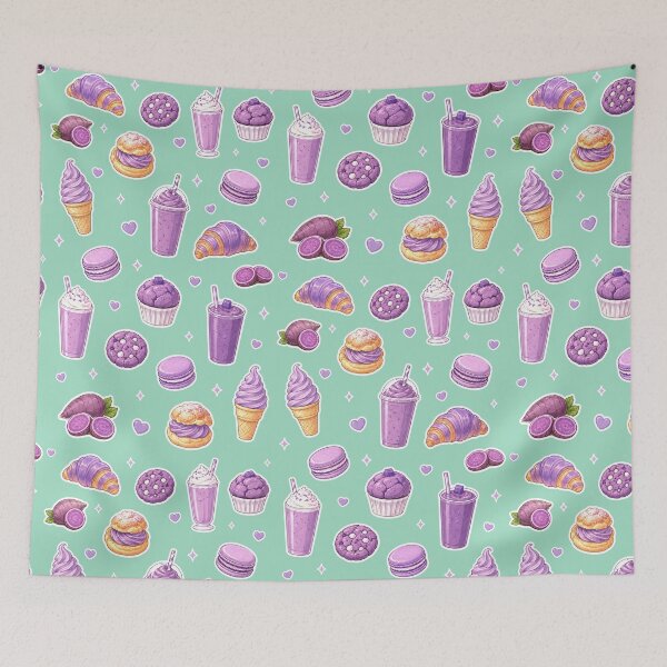 Item preview, Ube Dessert Purple Yam Aesthetic - Filipino Food Illustration designed and sold by merchxwear.