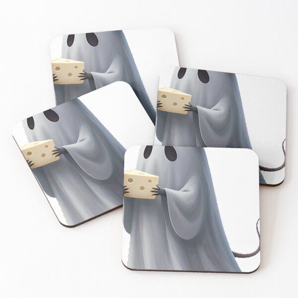 Item preview, Ghost Mouse with Cheese Wedge designed and sold by IllumeInk.
