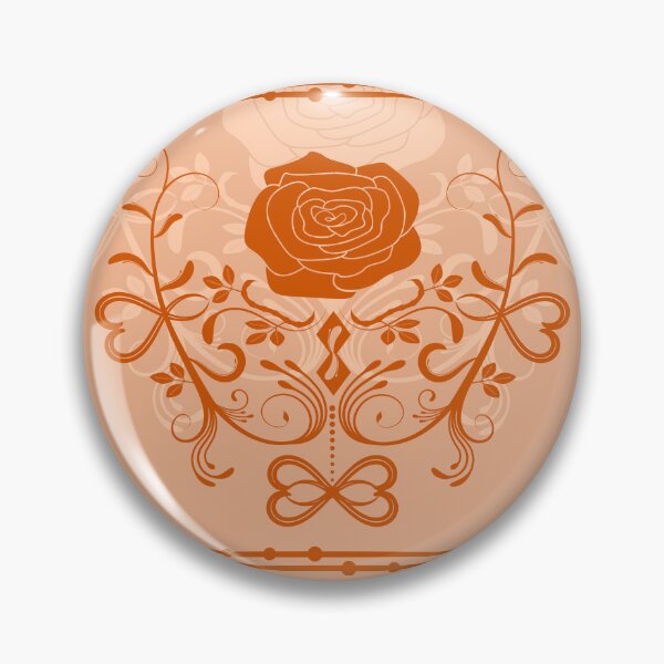 Item preview, Rose ornament, apricot, peach orange designed and sold by RedPoppyStudio.