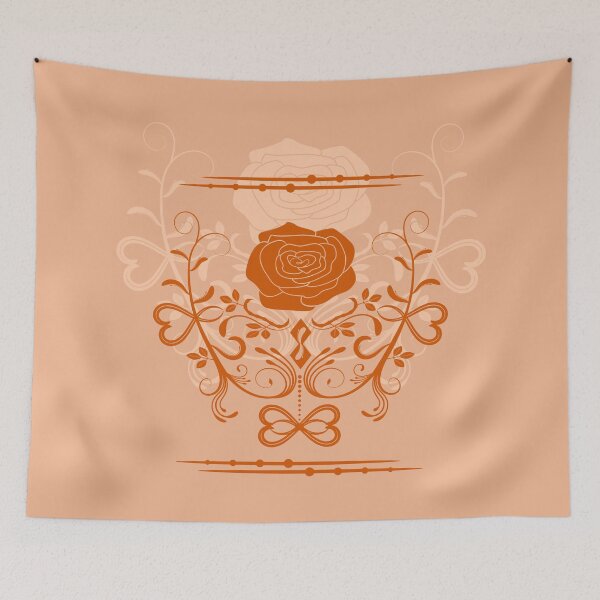 Item preview, Rose ornament, apricot, peach orange designed and sold by RedPoppyStudio.