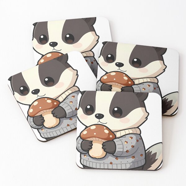 Item preview, Badger in Grey Striped Sweater designed and sold by pumsquare.