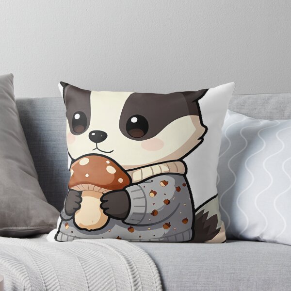 Item preview, Badger in Grey Striped Sweater designed and sold by pumsquare.