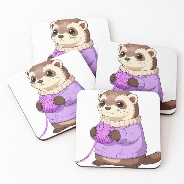Item preview, Ferret in Lavender Sweater designed and sold by pumsquare.