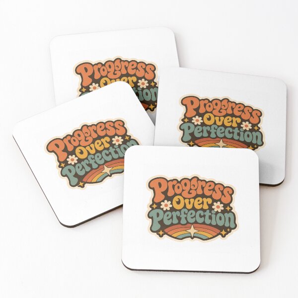 Item preview, Progress Over Perfection Retro Groovy Sticker designed and sold by InkcredibleNG.
