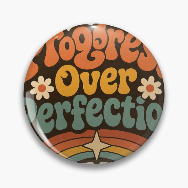 Item preview, Progress Over Perfection Retro Groovy Sticker designed and sold by InkcredibleNG.