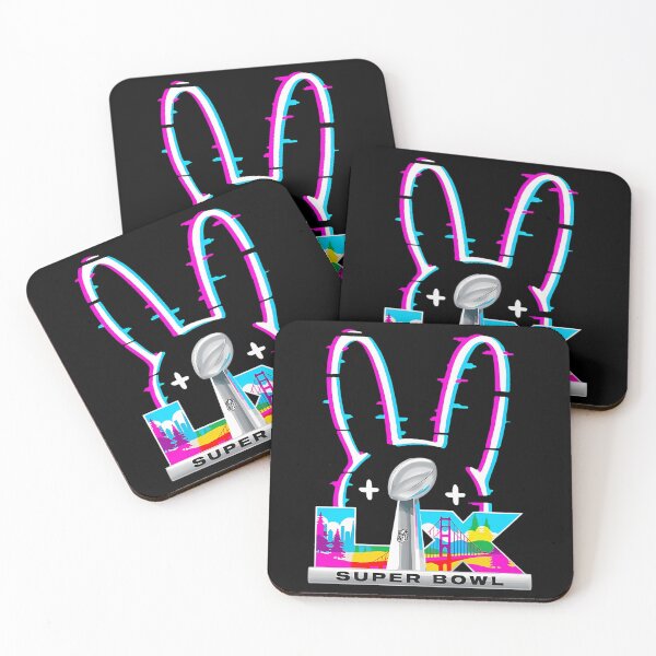 Item preview, Neon Glitch Bunny Ears With Super Bowl Trophy designed and sold by AymanSchools.