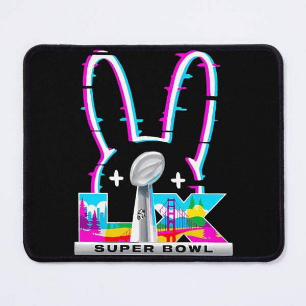 Item preview, Neon Glitch Bunny Ears With Super Bowl Trophy designed and sold by AymanSchools.