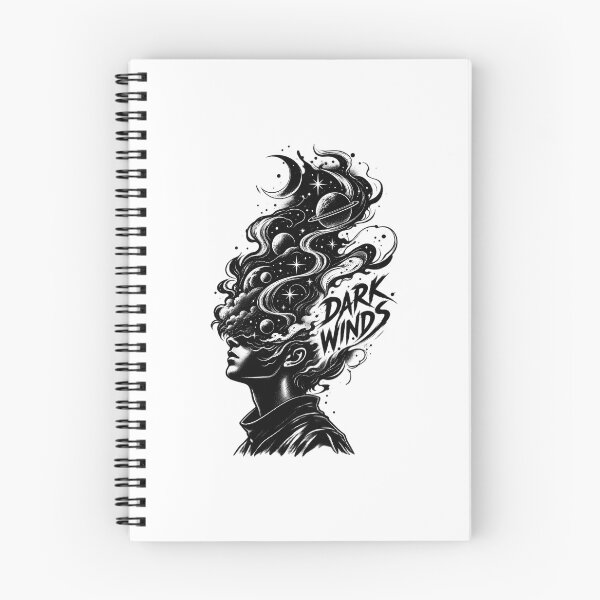 Item preview, Dark Winds Surreal Cosmic Mind Galaxy Dark Aesthetic Linework Art designed and sold by BIPOLIAPRINTSD.