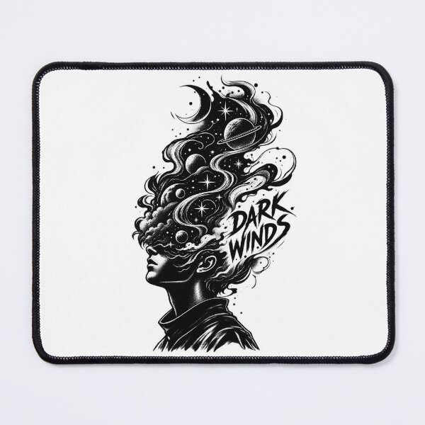 Item preview, Dark Winds Surreal Cosmic Mind Galaxy Dark Aesthetic Linework Art designed and sold by BIPOLIAPRINTSD.