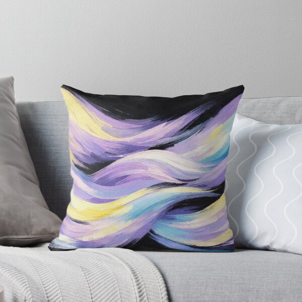 Item preview, Flowing pastel waves on black designed and sold by Sigtrix.