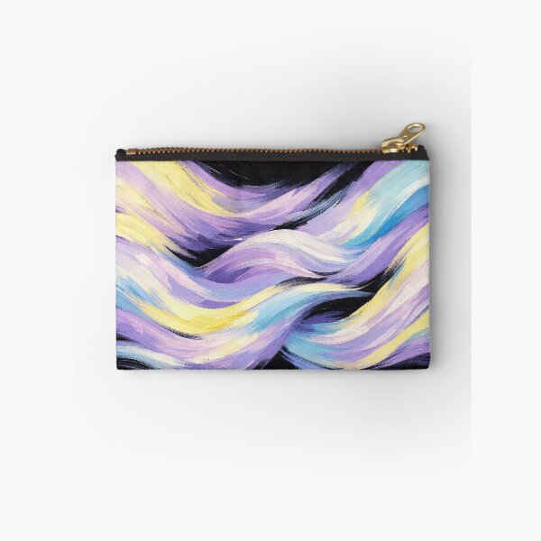 Item preview, Flowing pastel waves on black designed and sold by Sigtrix.
