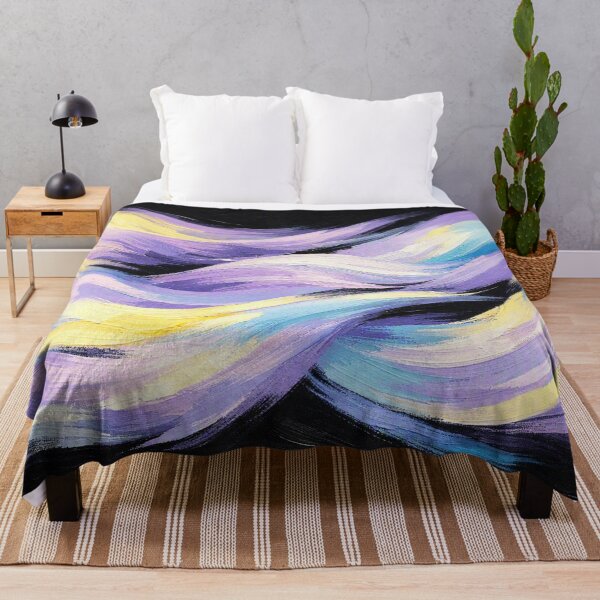 Item preview, Flowing pastel waves on black designed and sold by Sigtrix.