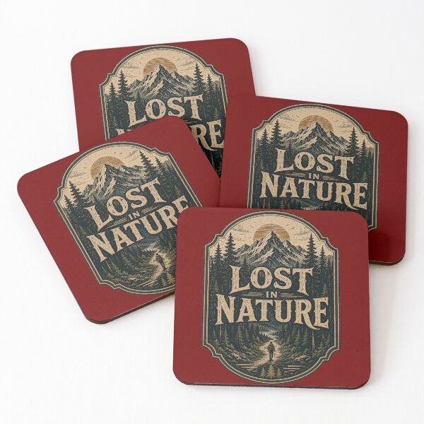 Item preview, Lost in Nature Mountain Forest Hiking Vintage Wilderness Design designed and sold by RobertArt08.