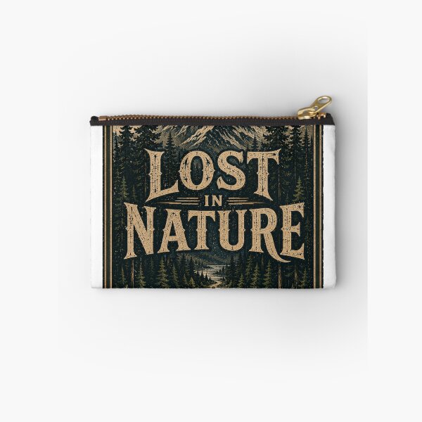 Item preview, Lost in Nature Mountain Forest Hiking Vintage Wilderness Design designed and sold by RobertArt08.