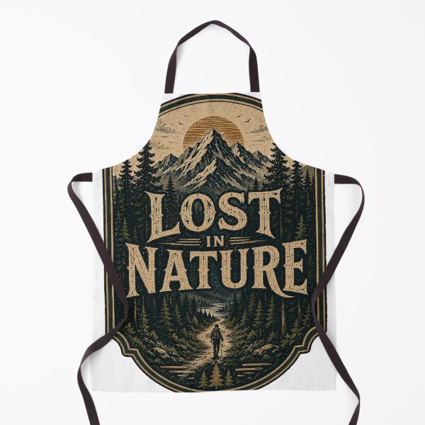 Item preview, Lost in Nature Mountain Forest Hiking Vintage Wilderness Design designed and sold by RobertArt08.