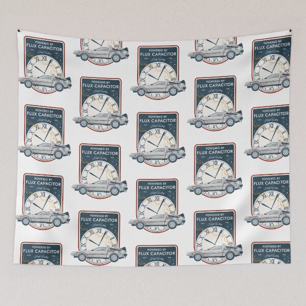 Item preview, Powered By Flux Capacitor. Hill Valley 1955 - 1985. Back To The Future Commemorative Badge designed and sold by MiniDaisyStored.