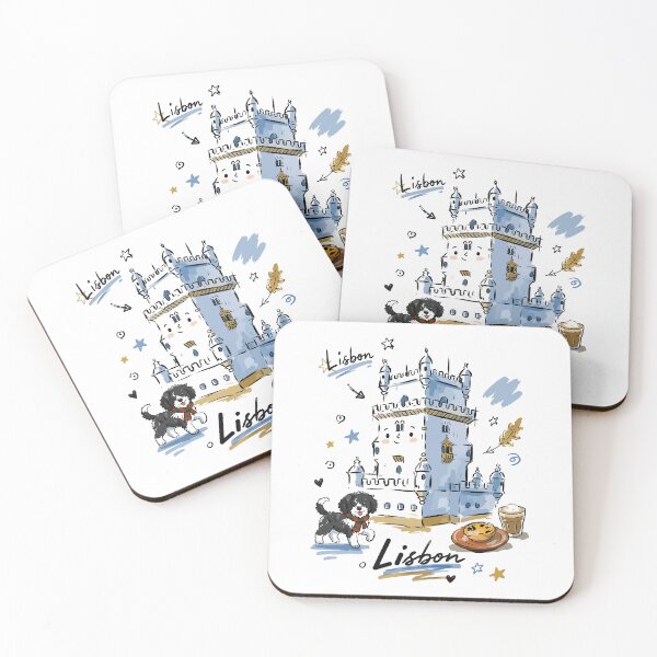 Item preview, Cute Belem Tower Lisbon Doodle Art v2 designed and sold by RamyGallery.