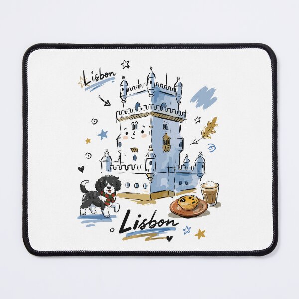 Item preview, Cute Belem Tower Lisbon Doodle Art v2 designed and sold by RamyGallery.