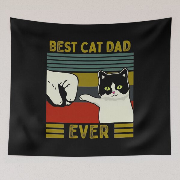 Item preview, Best Cat Dad Ever Retro Fist Bump designed and sold by GiaoCalonas.