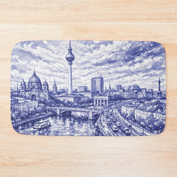 Item preview, A drawing of Berlin – The Vibrant Capital of Germany. designed and sold by GalleryKauffeld.