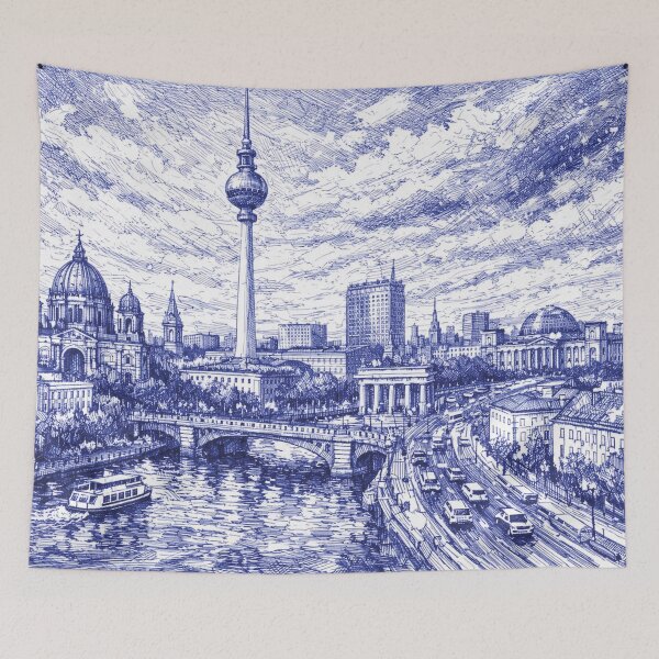 Item preview, A drawing of Berlin – The Vibrant Capital of Germany. designed and sold by GalleryKauffeld.