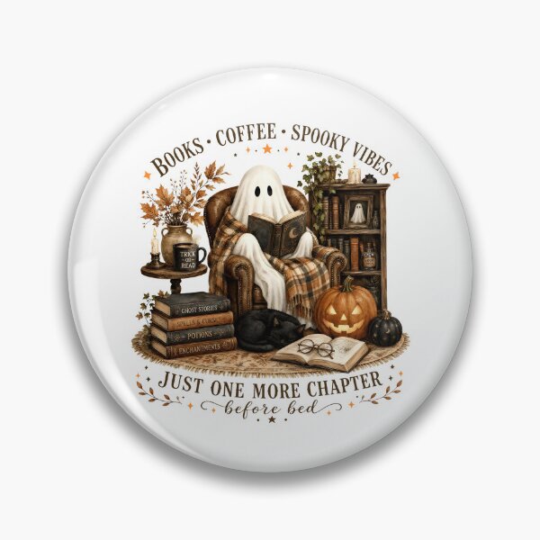Item preview, Books Coffee Spooky Vibes Just One More Chapter designed and sold by stevieroqers.