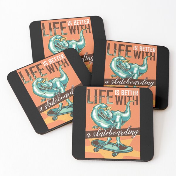 Item preview, Life Is Better With Skateboarding - Retro Skater & Skate Park Lifestyle Design designed and sold by DesignsCornerCo.