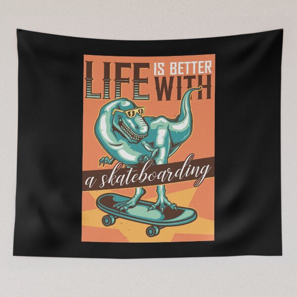 Item preview, Life Is Better With Skateboarding - Retro Skater & Skate Park Lifestyle Design designed and sold by DesignsCornerCo.