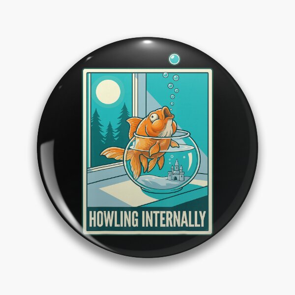 Item preview, Howling Internally Goldfish Funny Fish Bowl Meme designed and sold by VioletNance.