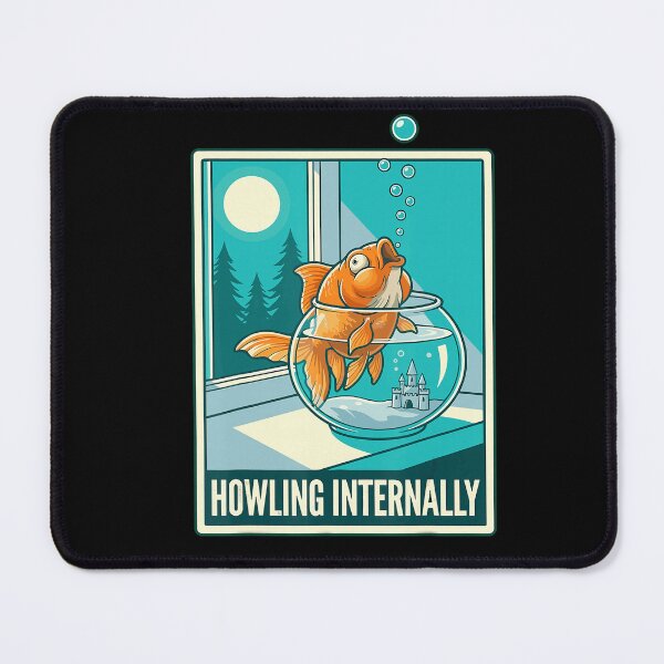 Item preview, Howling Internally Goldfish Funny Fish Bowl Meme designed and sold by VioletNance.