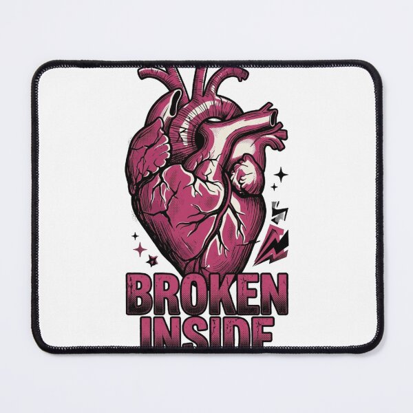 Item preview, Broken Inside – Anatomical Heart Engraving Art designed and sold by @SHINTOSARTSTORE.