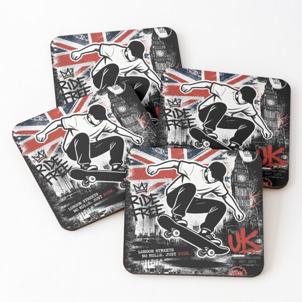 Item preview, London Street Skateboarder – Urban UK Graffiti Style designed and sold by NeonSketch Lab.