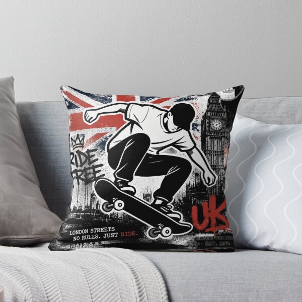 Item preview, London Street Skateboarder – Urban UK Graffiti Style designed and sold by NeonSketch Lab.
