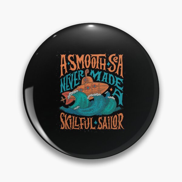 Item preview, A Smooth Sea Never Made a Skillful Sailor - Vintage Nautical Quote & Anchor Design designed and sold by DesignsCornerCo.