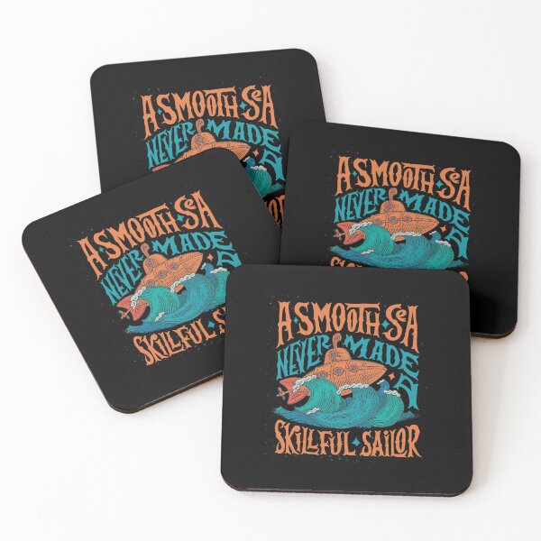 Item preview, A Smooth Sea Never Made a Skillful Sailor - Vintage Nautical Quote & Anchor Design designed and sold by DesignsCornerCo.