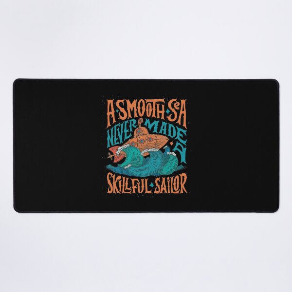 Item preview, A Smooth Sea Never Made a Skillful Sailor - Vintage Nautical Quote & Anchor Design designed and sold by DesignsCornerCo.
