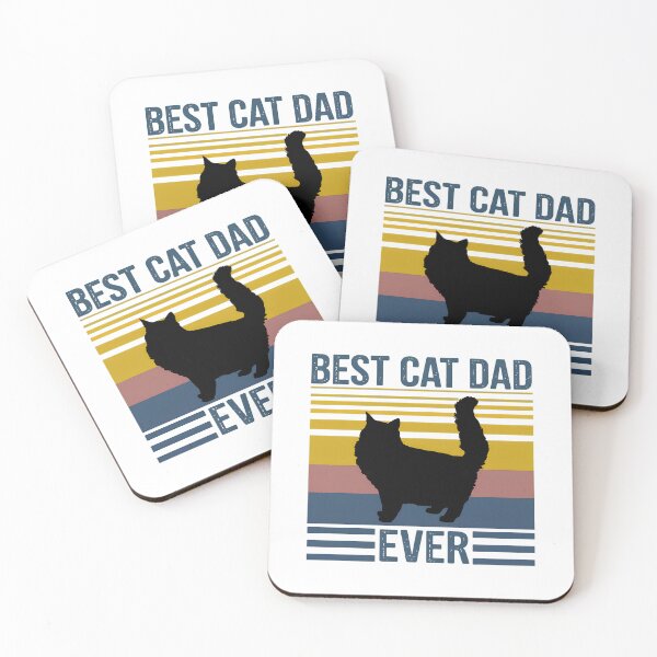 Item preview, Best Cat Dad Ever Retro Sunset Fluffy Cat designed and sold by GiaoCalonas.