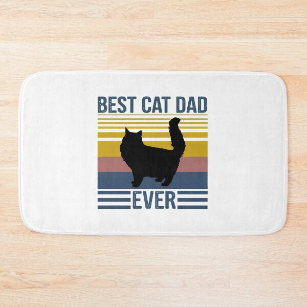 Item preview, Best Cat Dad Ever Retro Sunset Fluffy Cat designed and sold by GiaoCalonas.
