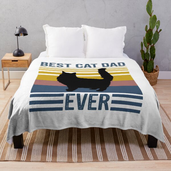Item preview, Best Cat Dad Ever Retro Sunset Fluffy Cat designed and sold by GiaoCalonas.