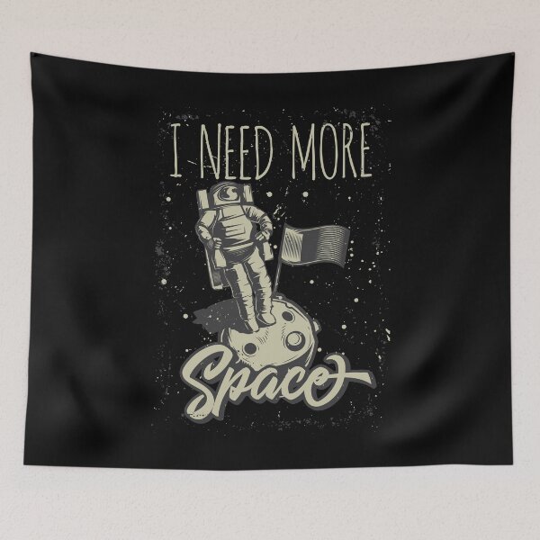 Item preview, I Need More Space - Funny Introvert & Galaxy Astronaut Humor Design designed and sold by DesignsCornerCo.