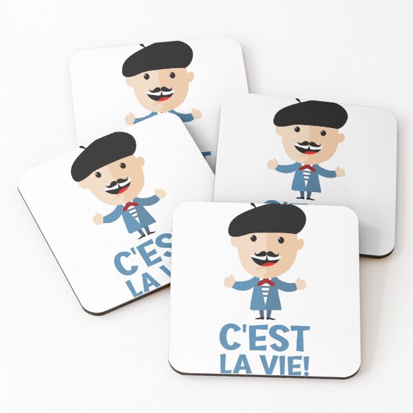 Item preview, C'est La Vie Funny French Man Cartoon Character designed and sold by chaaval.