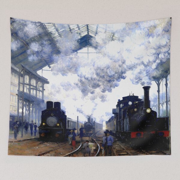 Item preview, Exterior of Saint-Lazare Station, Sunlight Effect designed and sold by artdesignsnow.