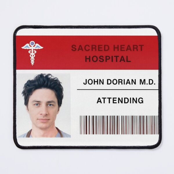 Item preview, Scrubs Sacred Heart Logo TV Series Doctor John Dorian designed and sold by killem667.